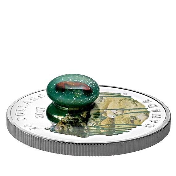 31.39g Silver Coin 2017 Canada $20 Murrini Glass Proof Under the Sea - Seahorse-classypw.com-5