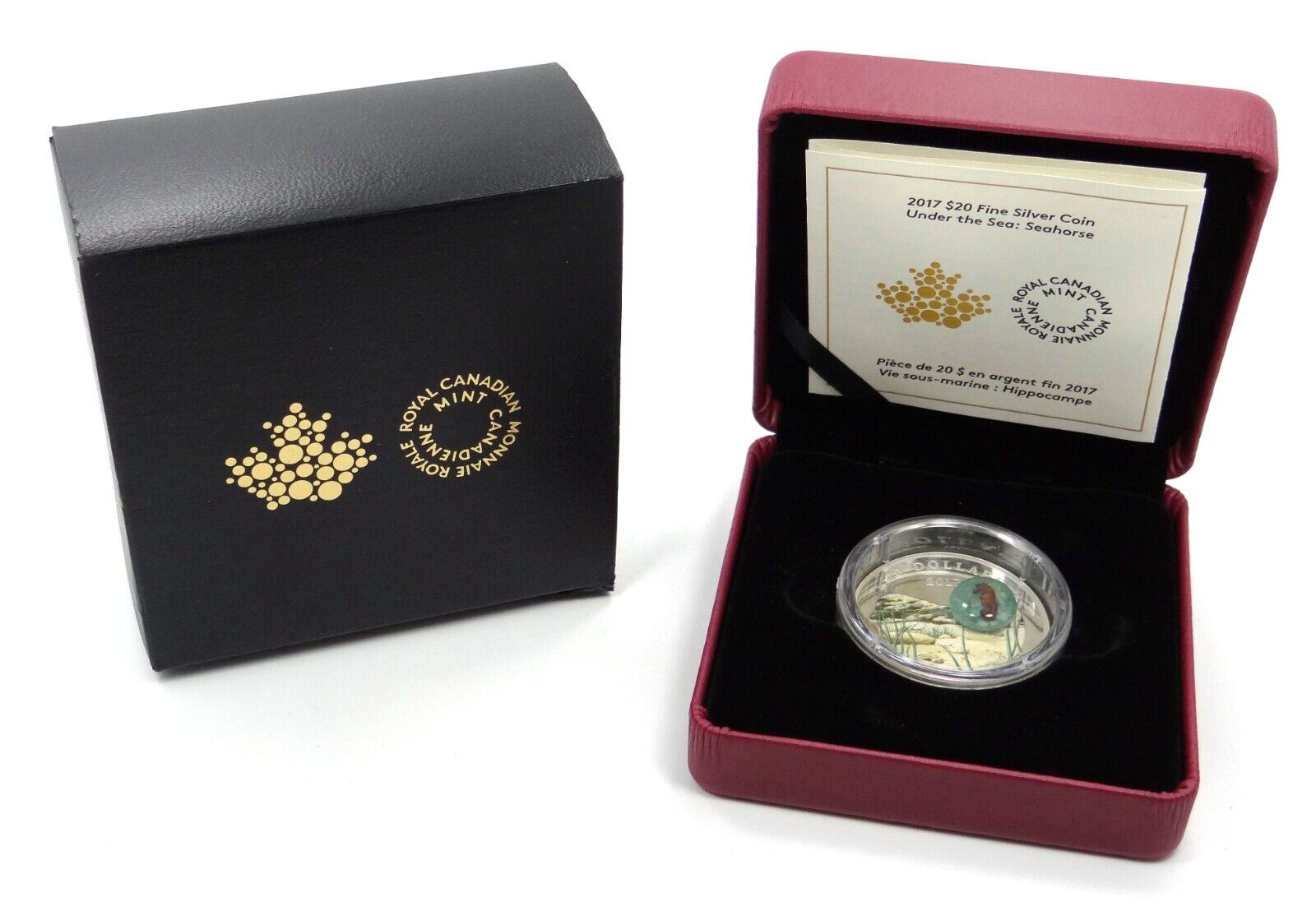 31.39g Silver Coin 2017 Canada $20 Murrini Glass Proof Under the Sea - Seahorse-classypw.com-9
