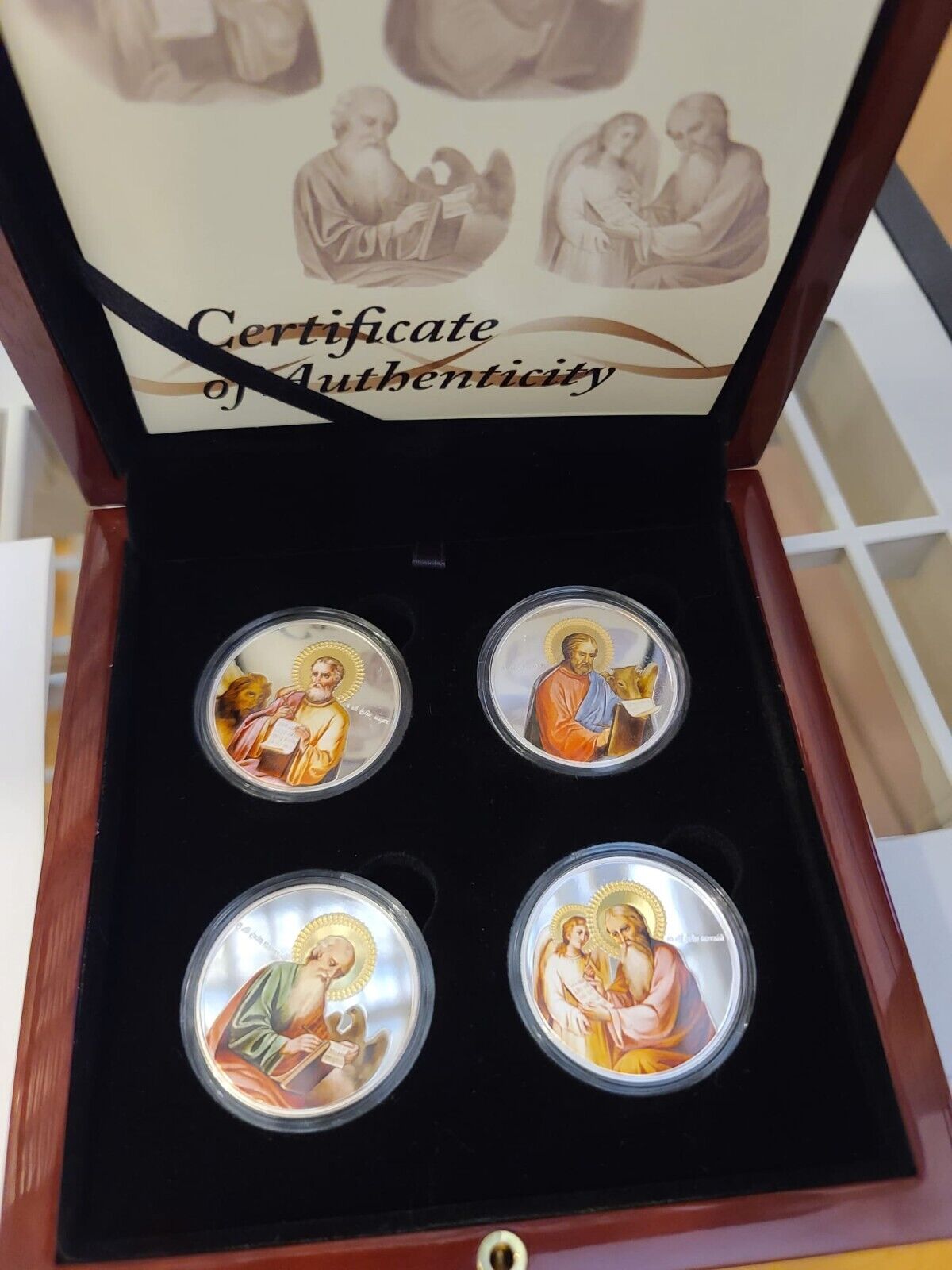 4 X 1 Oz Silver Coin 2011 $2 Orthodox Shrines - The Evangelists proof color set-classypw.com-12