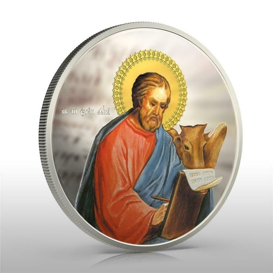 4 X 1 Oz Silver Coin 2011 $2 Orthodox Shrines - The Evangelists proof color set-classypw.com-8