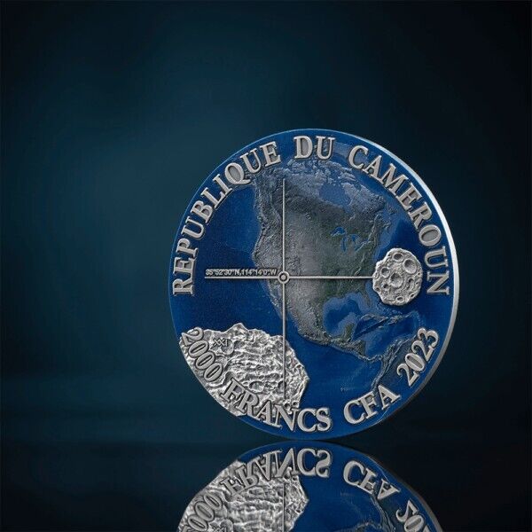 50g Silver Coin 2023 Cameroon 2000 Francs CFA Meteorite Geography - Gold Basin-classypw.com-4