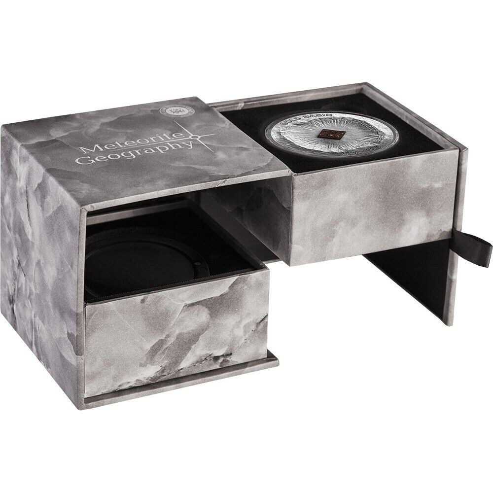 50g Silver Coin 2023 Cameroon 2000 Francs CFA Meteorite Geography - Gold Basin-classypw.com-7
