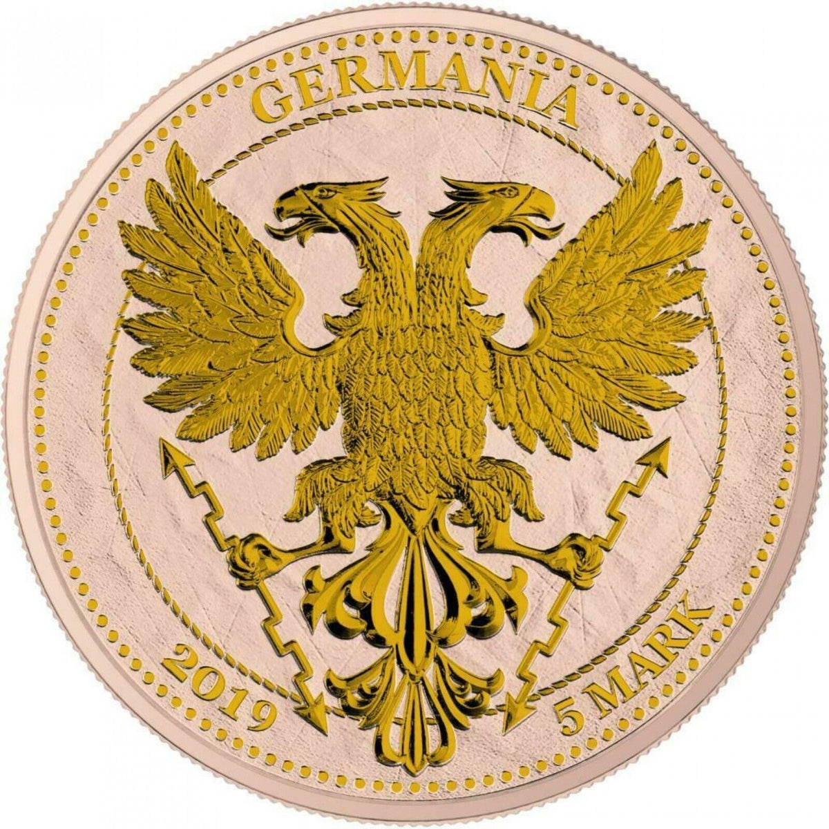 6 - 1 Oz Silver Coin 2019 5 Mark Germania Oak Leaf Bejeweled Gingerbread Man Set-classypw.com-13