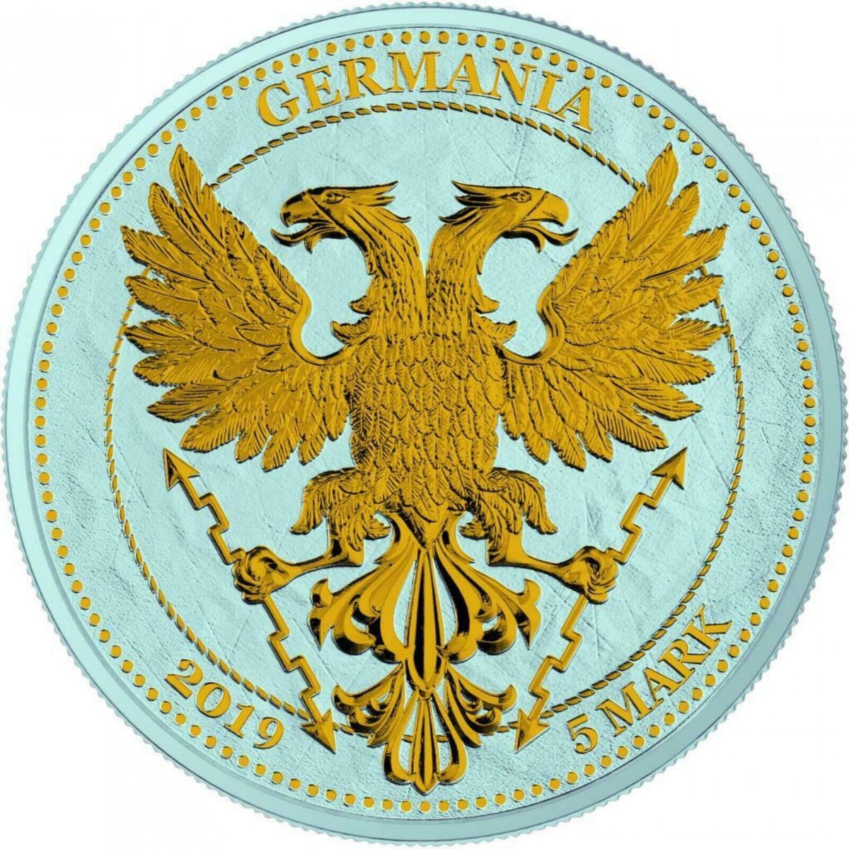 6 - 1 Oz Silver Coin 2019 5 Mark Germania Oak Leaf Bejeweled Gingerbread Man Set-classypw.com-16