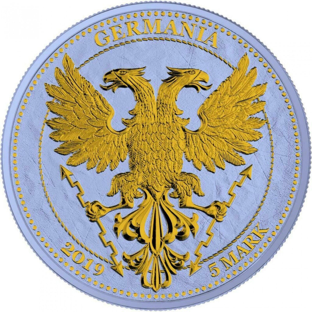 6 - 1 Oz Silver Coin 2019 5 Mark Germania Oak Leaf Bejeweled Gingerbread Man Set-classypw.com-19