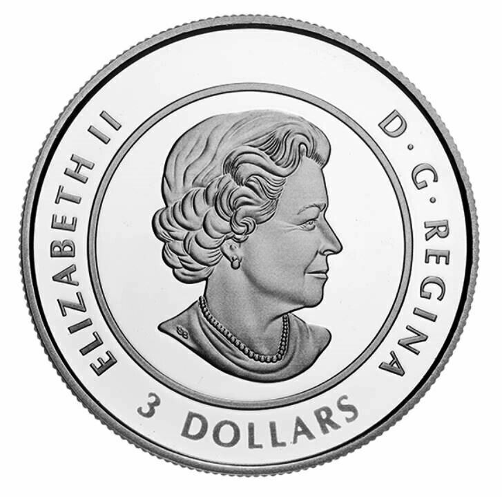 7.96g Silver Coin 2020 $3 Canada Celebration of Love with Swarovski Crystals OGP-classypw.com-3