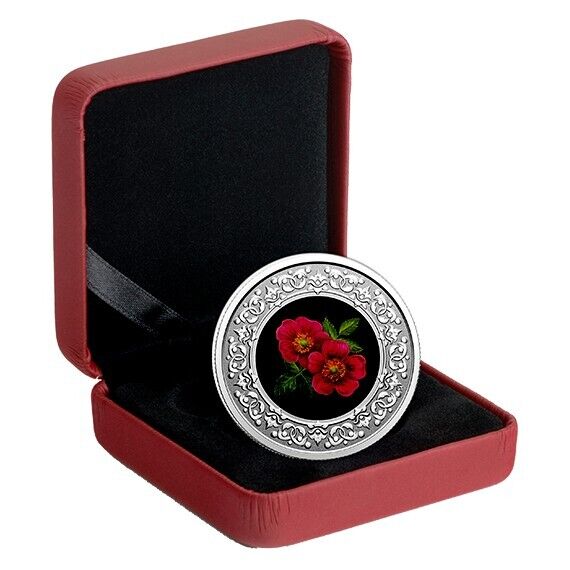 7.96g Silver Coin 2021 $3 Canada Floral Emblems of Canada: Alberta Wild Rose-classypw.com-3