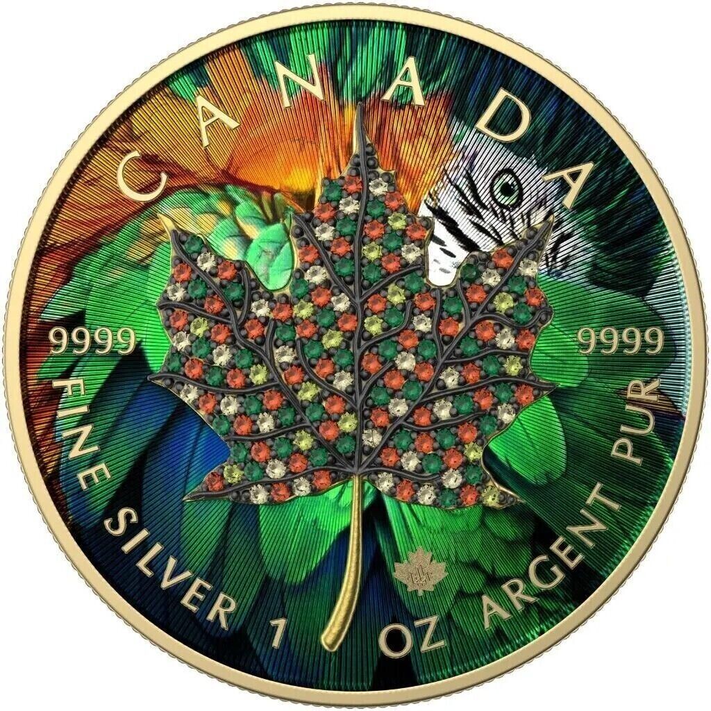 9 pieces - 1 Oz Silver Coin 2022 Canada $5 Maple Seasons April-December