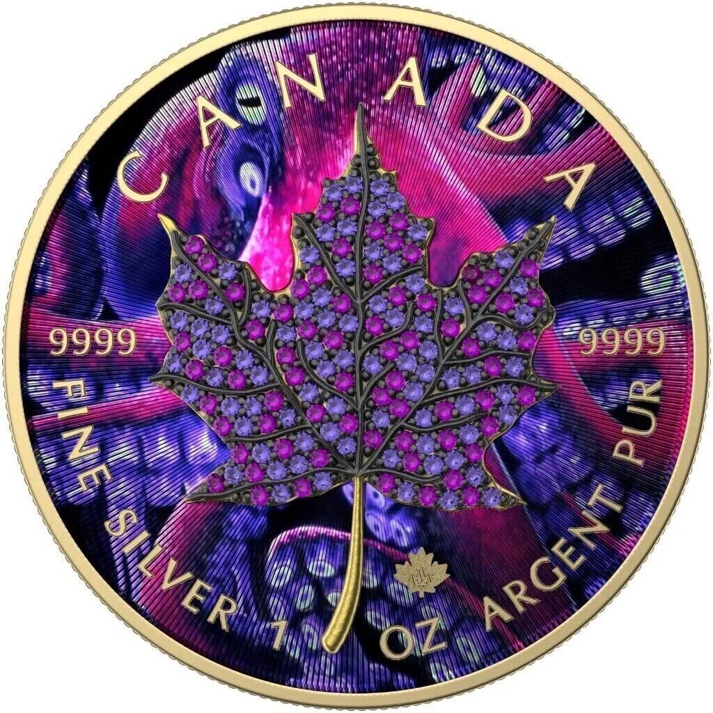9 pieces - 1 Oz Silver Coin 2022 Canada $5 Maple Seasons April-December