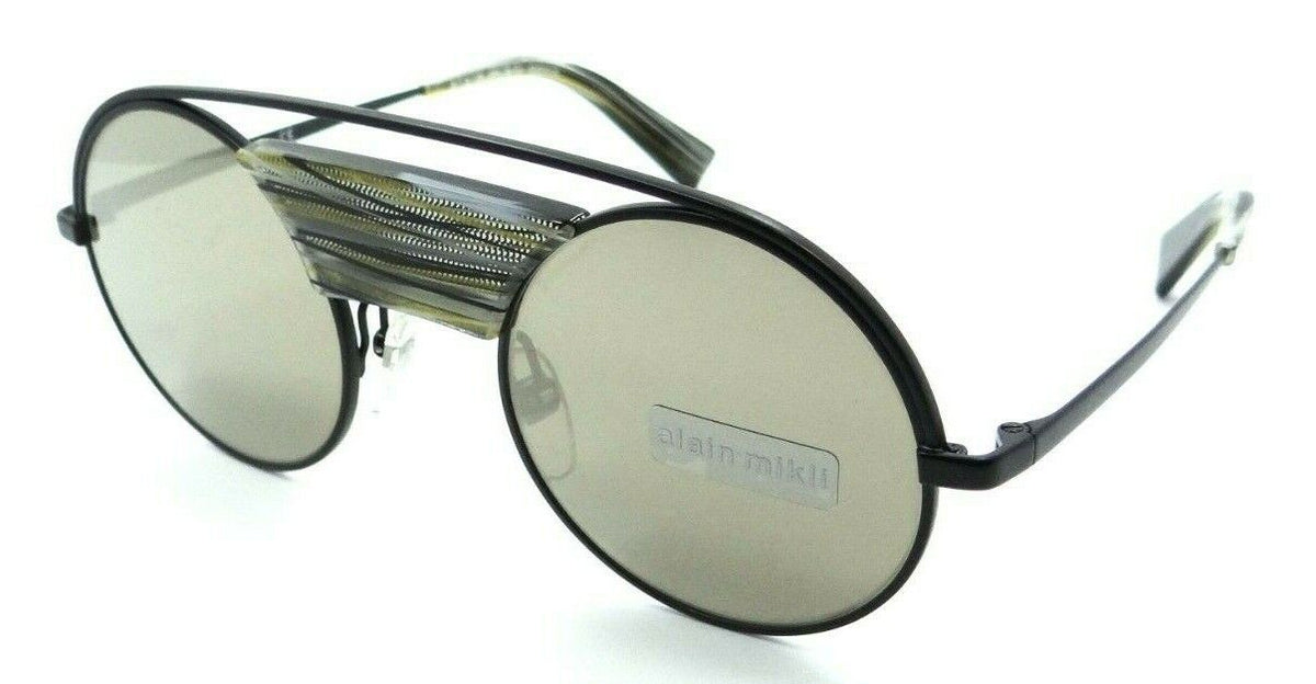 Alain Mikli Sunglasses A04002N 004/6G 47-23-135 Black Muticolored Thread / Brown-8053672692273-classypw.com-1