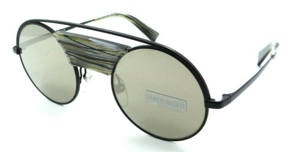 Alain Mikli Sunglasses A04002N 004/6G 47-23-135 Black Muticolored Thread / Brown-8053672692273-classypw.com-1