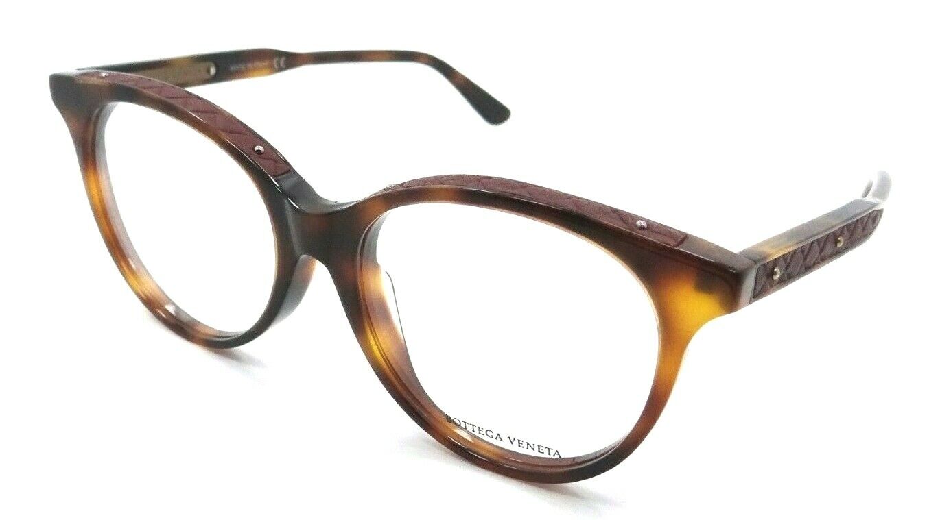 Bottega Veneta Eyeglasses Frames BV0069OA 002 54-17-145 Havana / Red Asian Fit-889652036359-classypw.com-1