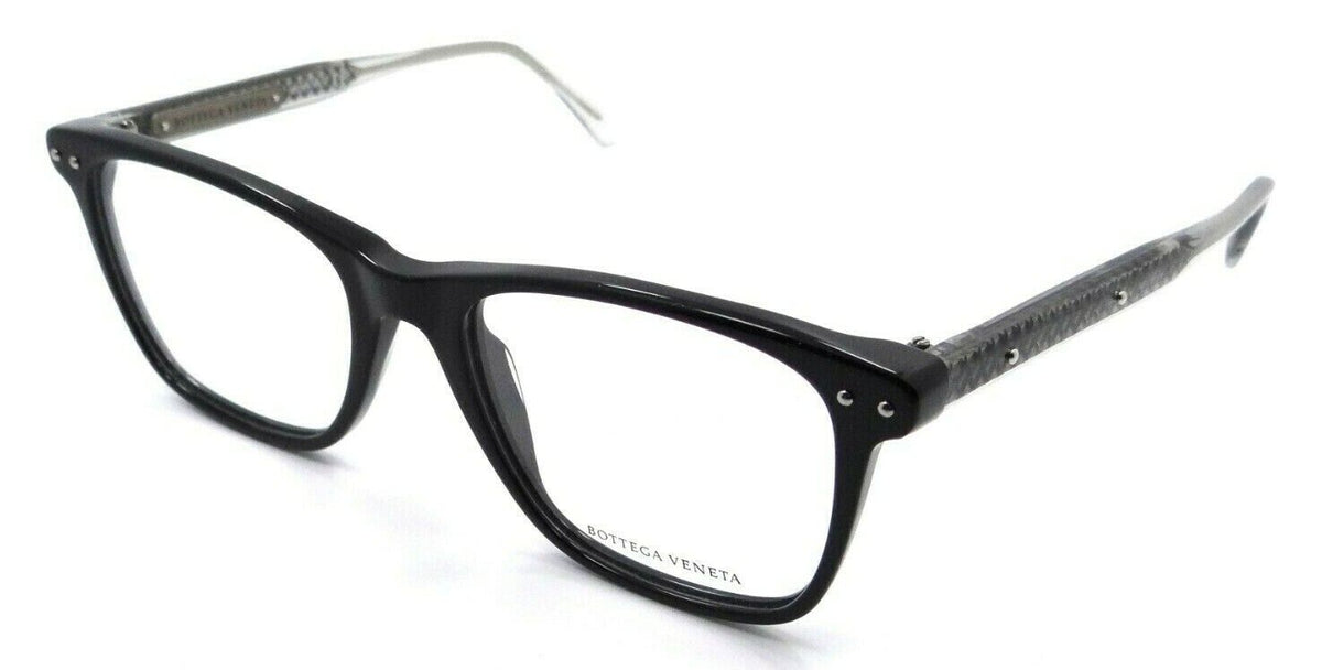 Bottega Veneta Eyeglasses Frames BV0099O 004 51-18-145 Black / Silver Italy-889652055534-classypw.com-1