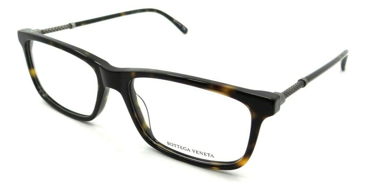 Bottega Veneta Eyeglasses Frames BV0135O 006 55-17-145 Havana / Silver Italy-889652086262-classypw.com-1