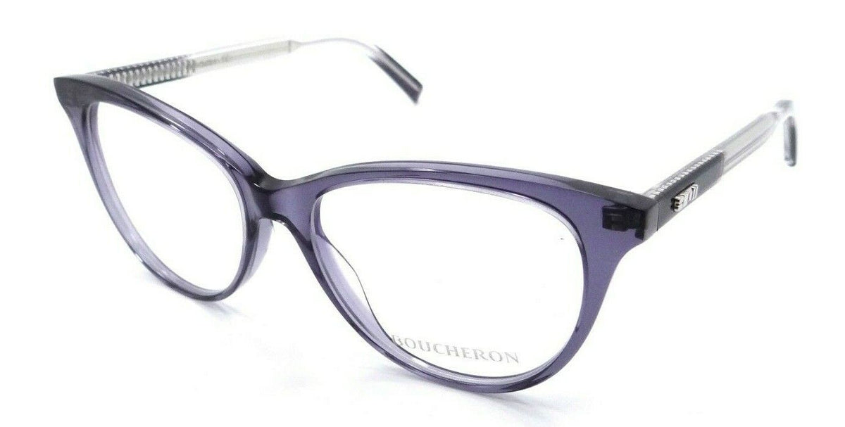 Boucheron Eyeglasses Frames BC0011O 003 52-16-140 Grey / Crystal Made in Italy-889652020402-classypw.com-1