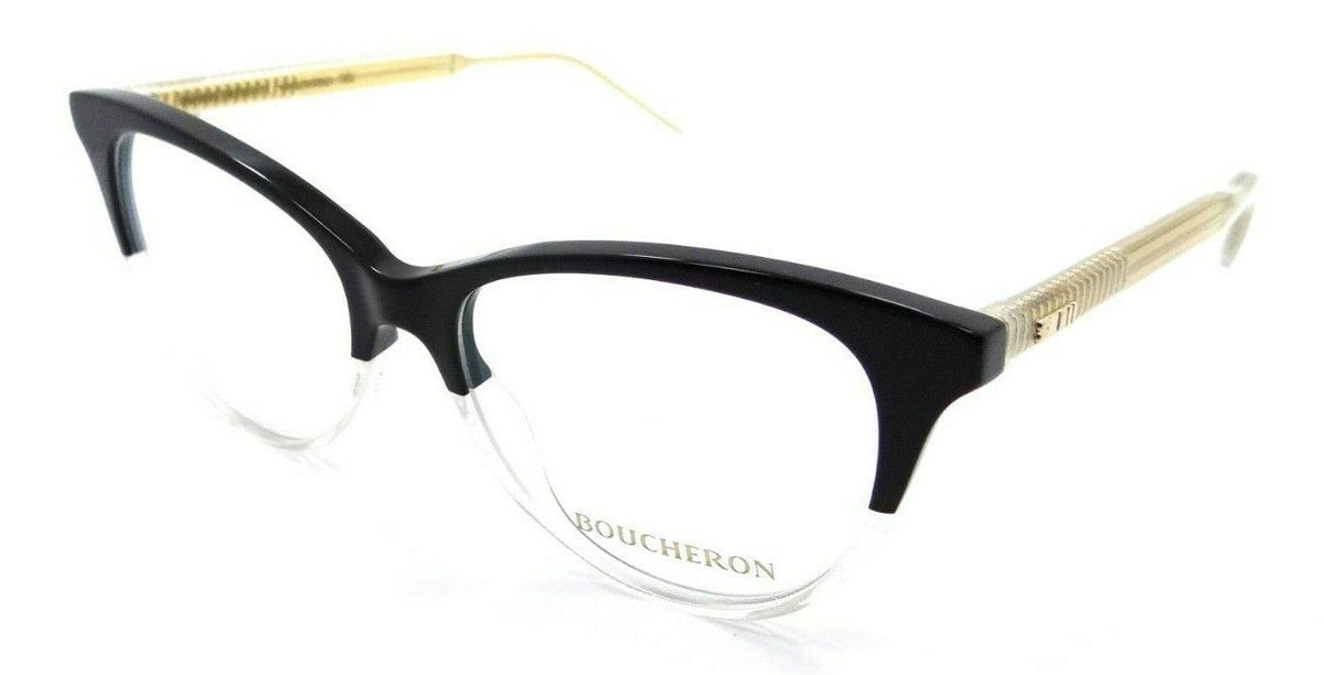 Boucheron Eyeglasses Frames BC0011O 005 52-16-140 Black / Clear Made in Italy-889652033662-classypw.com-1
