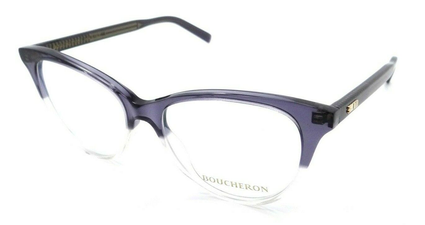 Boucheron Eyeglasses Frames BC0011O 006 52-16-140 Grey / Clear Made in Italy-889652033679-classypw.com-1