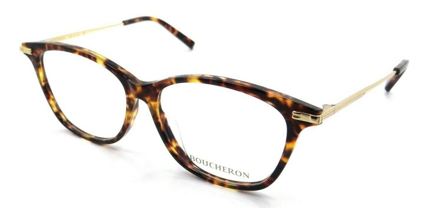 Boucheron Eyeglasses Frames BC0037OA 002 54-14-145 Havana / Gold Asian Fit-889652065618-classypw.com-1