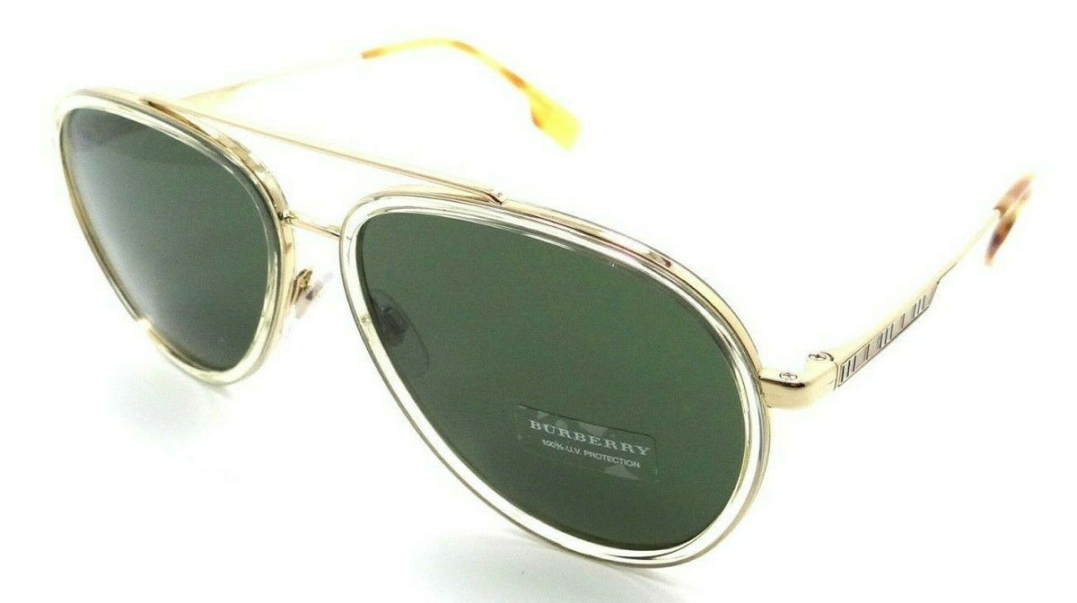 Burberry Sunglasses BE 3125 1017/71 59-15-145 Oliver Gold / Green Made in Italy-8056597426350-classypw.com-1