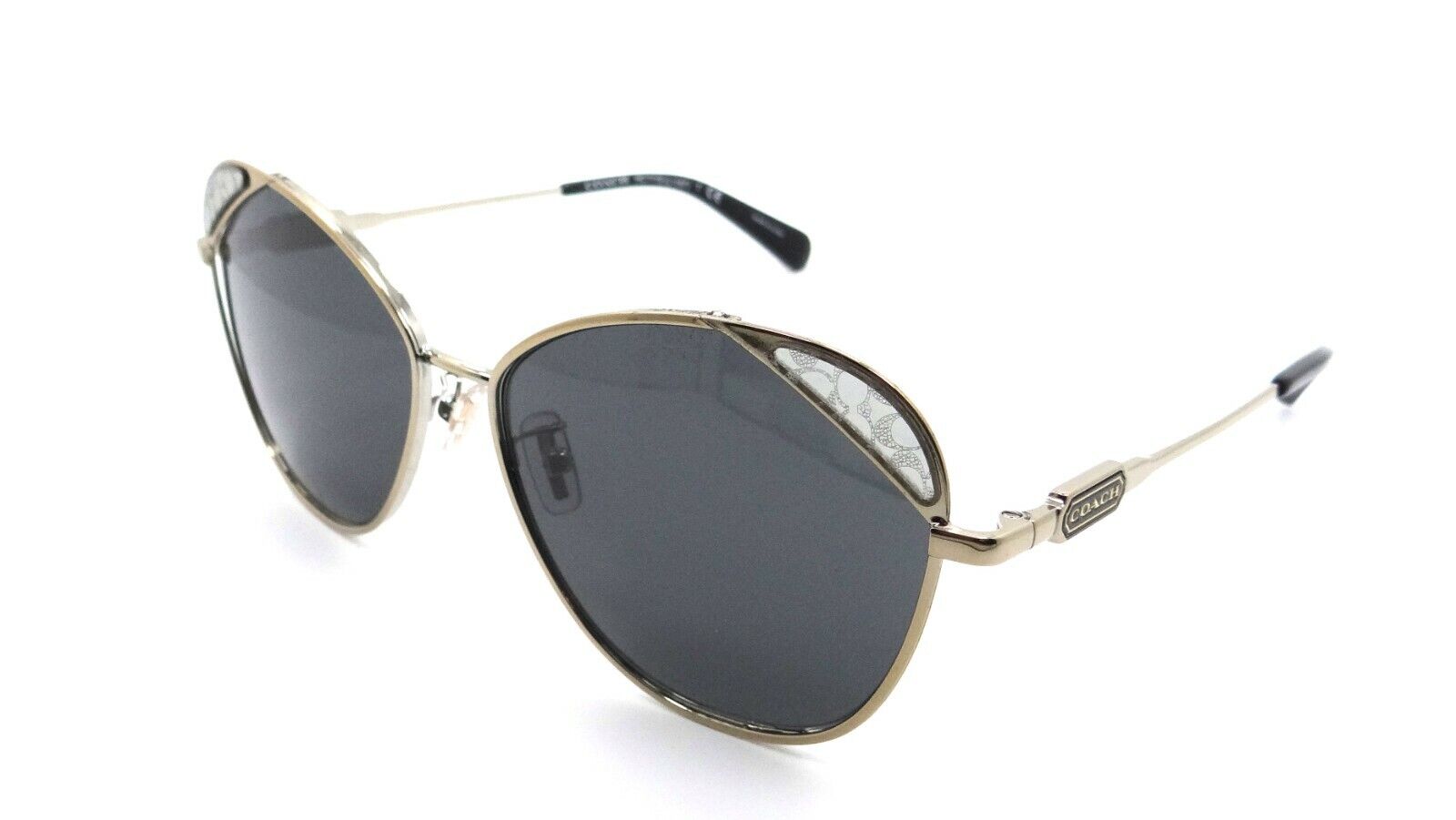 Coach Sunglasses HC 7119 934687 59-16-140 L1167 Light Gold / Grey-725125309820-classypw.com-1