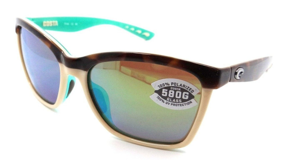 Costa Del Mar Sunglasses Anaa 55-16-129 Retro Tortoise Cream / Green Mirror 580G-0097963547109-classypw.com-1