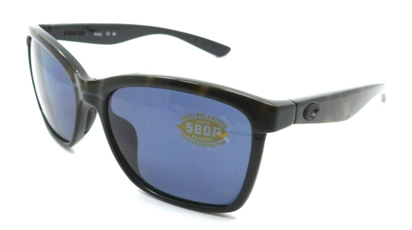 Costa Del Mar Sunglasses Anaa 55-16-129 Shiny Olive Tortoise on Black /Gray 580P-0097963547307-classypw.com-1