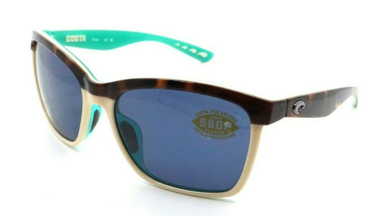 Costa Del Mar Sunglasses Anaa Shiny Retro Tortoise - Cream - Mint / Gray 580P-097963547123-classypw.com-1