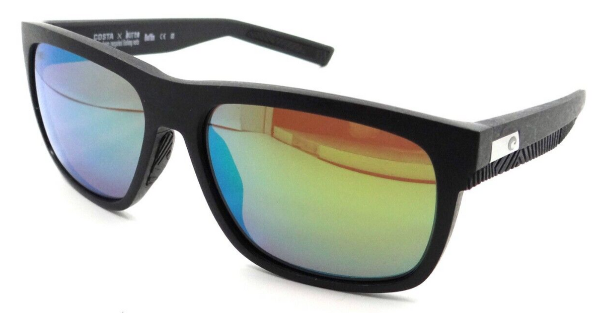 Costa Del Mar Sunglasses Baffin 58-16-140 Net Gray Gray Rubber/Green Mirror 580G