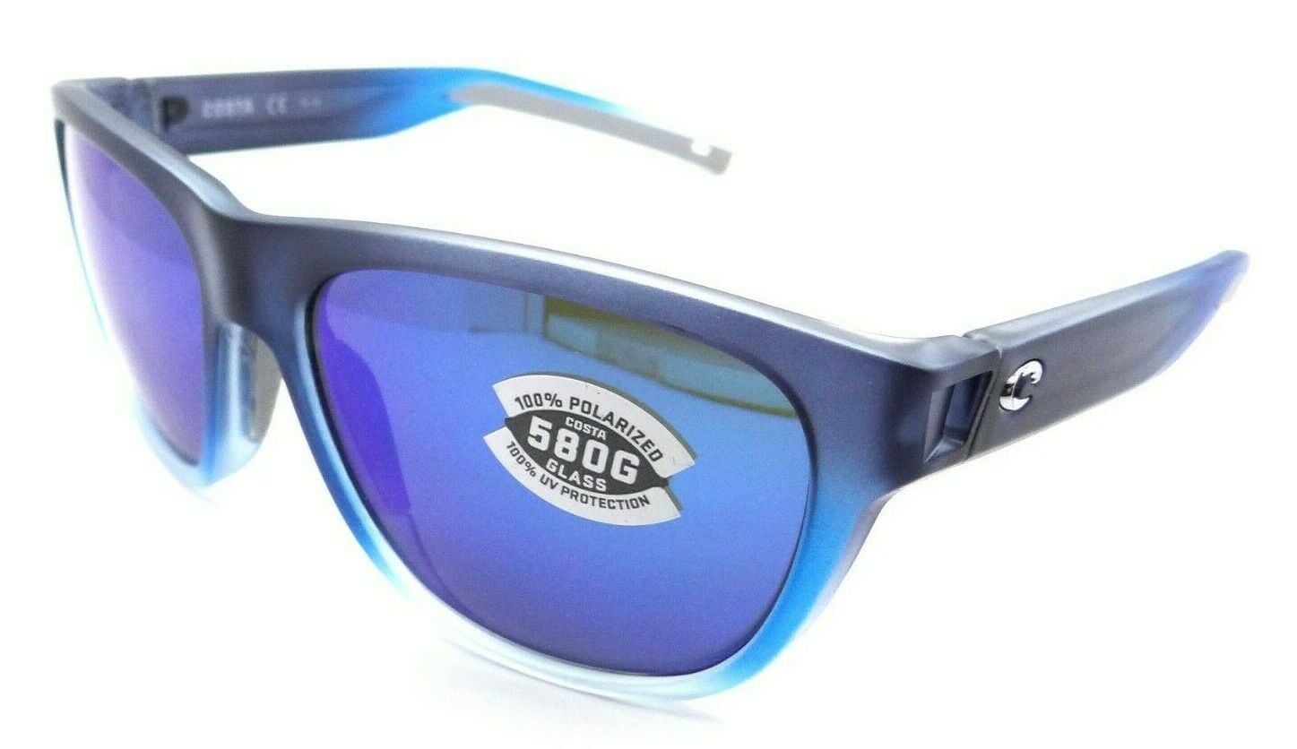 Costa Del Mar Sunglasses Bayside Matte Bahama Blue / Blue Mirror 580G Glass-097963664080-classypw.com-1