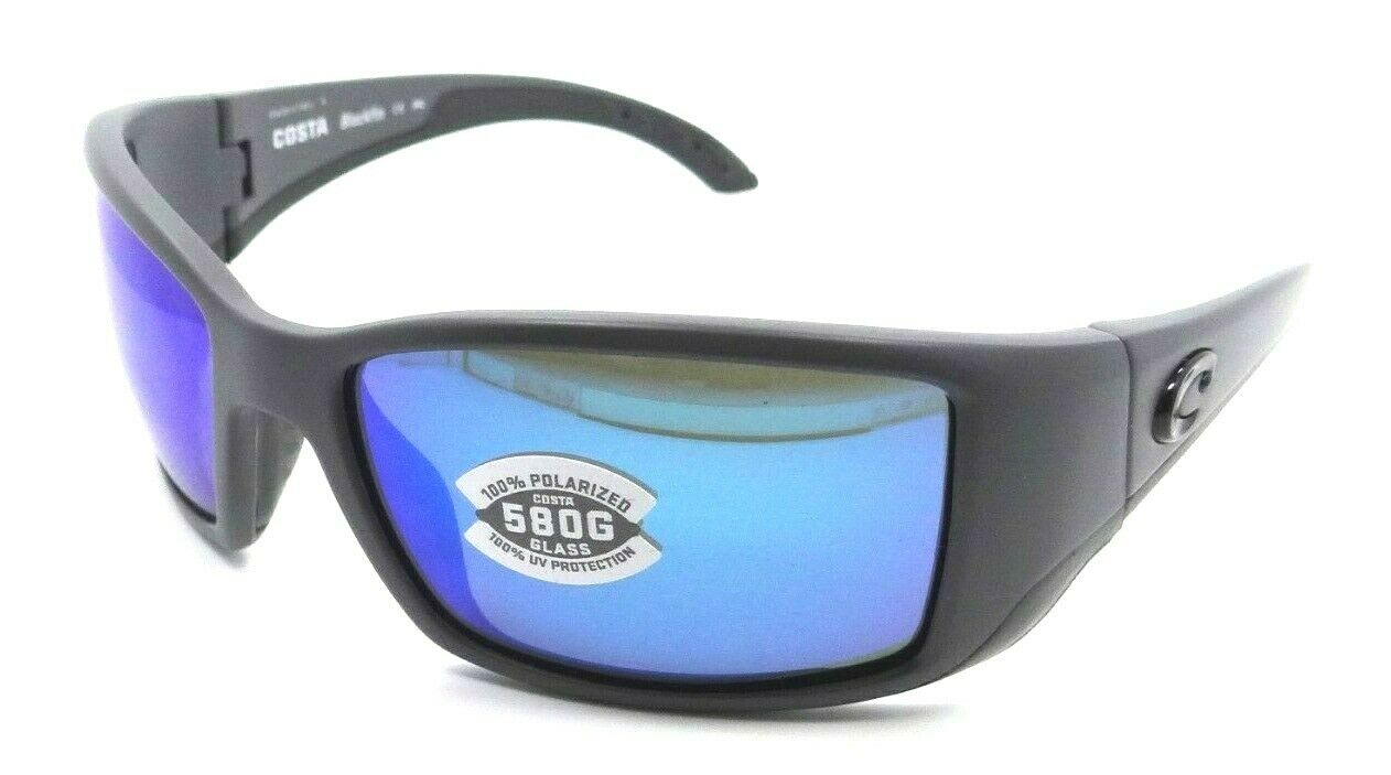 Costa Del Mar Sunglasses Blackfin 62-17-120 Matte Gray / Blue Mirror 580G Glass-0097963554190-classypw.com-1