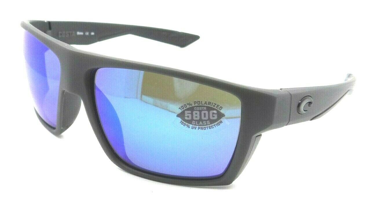 Costa Del Mar Sunglasses Bloke 61-14-124 Matte Gray Mt Black / Blue Mirror 580G-097963554336-classypw.com-1