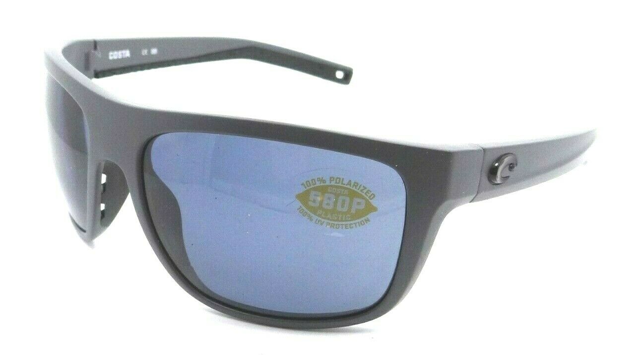 Costa Del Mar Sunglasses Broadbill 06S9021-0761 61-17-118 Matte Gray / Gray 580P-097963812016-classypw.com-1