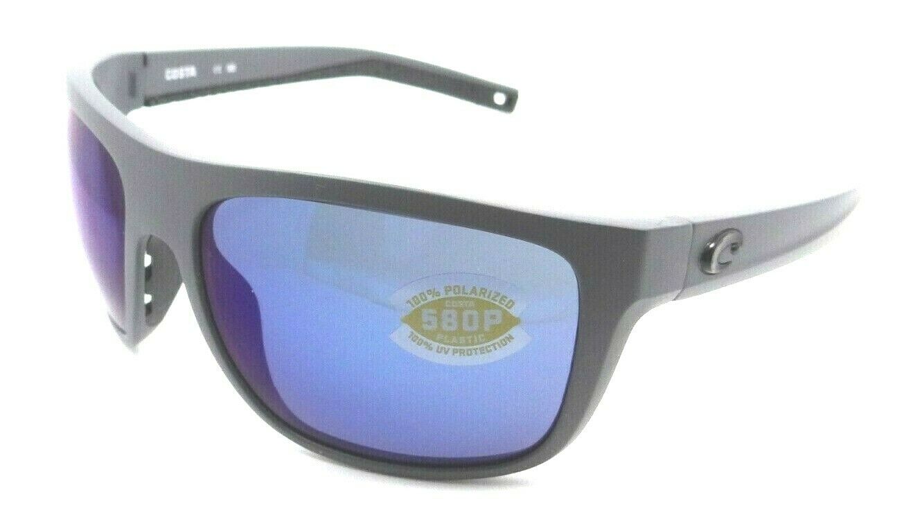 Costa Del Mar Sunglasses Broadbill 61-17-118 Matte Gray / Blue Mirror 580P-097963811989-classypw.com-1