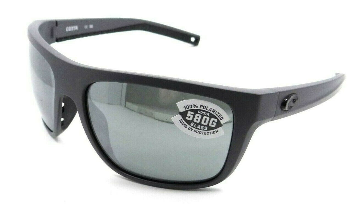 Costa Del Mar Sunglasses Broadbill 61-17-118 Matte Gray /Gray Silver Mirror 580G-097963818414-classypw.com-1