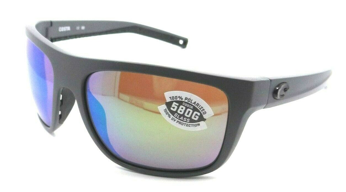 Costa Del Mar Sunglasses Broadbill 61-17-118 Matte Grey / Green Mirror 580G-097963818391-classypw.com-1