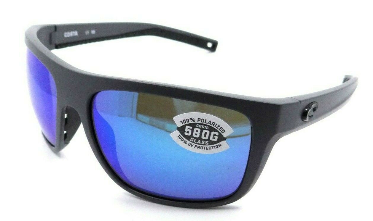 Costa Del Mar Sunglasses Broadbill BRB 98 Matte Gray / Blue Mirror 580G Glass-097963818360-classypw.com-1