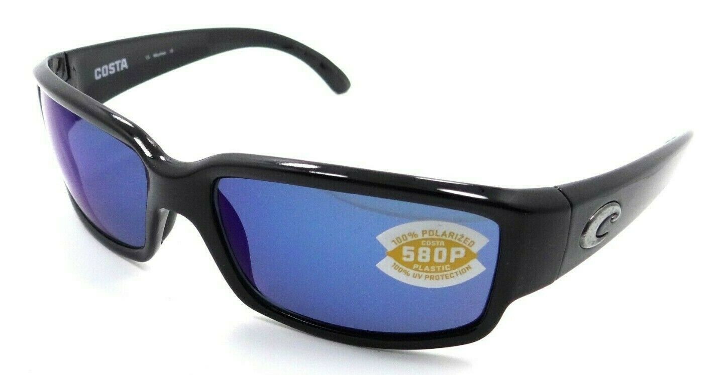 Costa Del Mar Sunglasses Caballito 59-15-134 Shiny Black / Blue Mirror 580P-097963532518-classypw.com-1