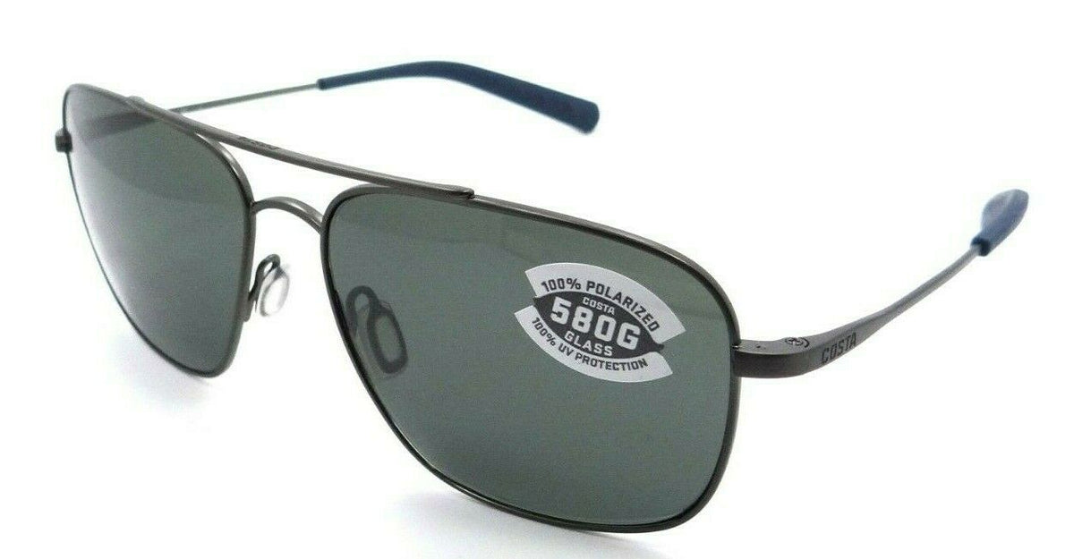 Costa Del Mar Sunglasses Canaveral CAN 185 OGGLP Brushed Gray / Gray 580G Glass-097963663939-classypw.com-1