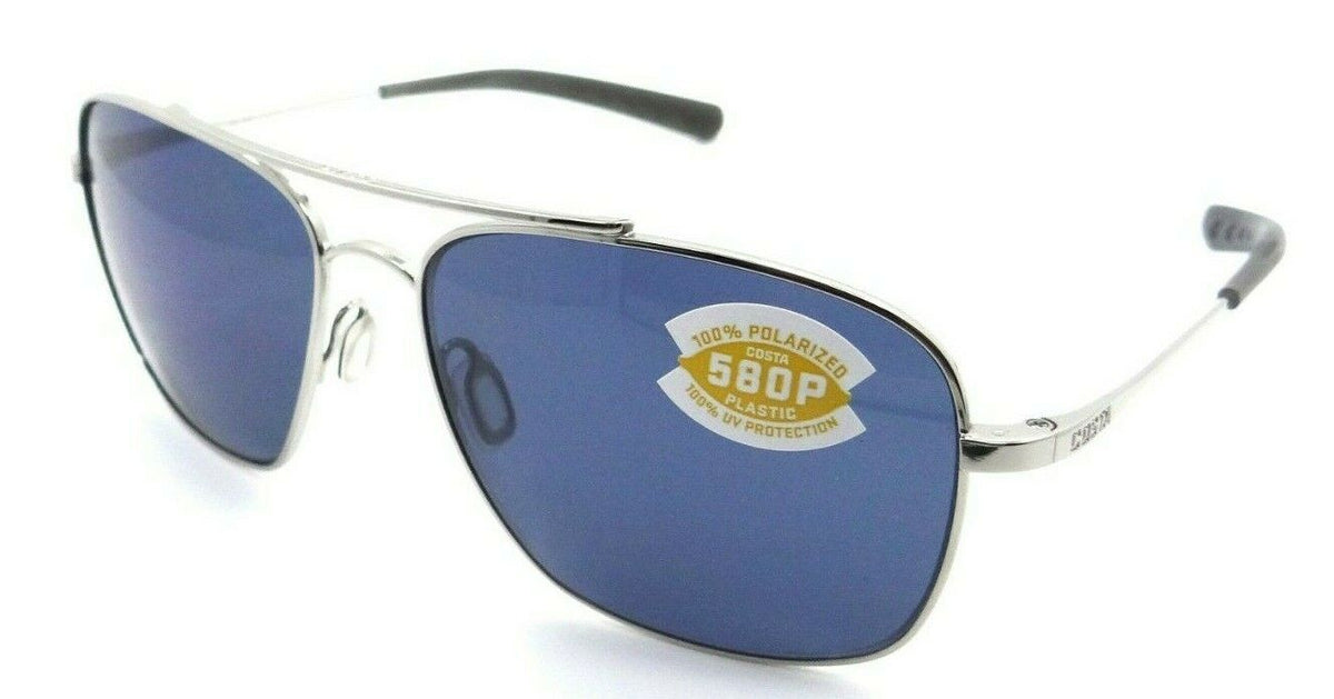 Costa Del Mar Sunglasses Canaveral CAN 21 OGP Shiny Palladium/Gray 580P Titanium-097963664059-classypw.com-1