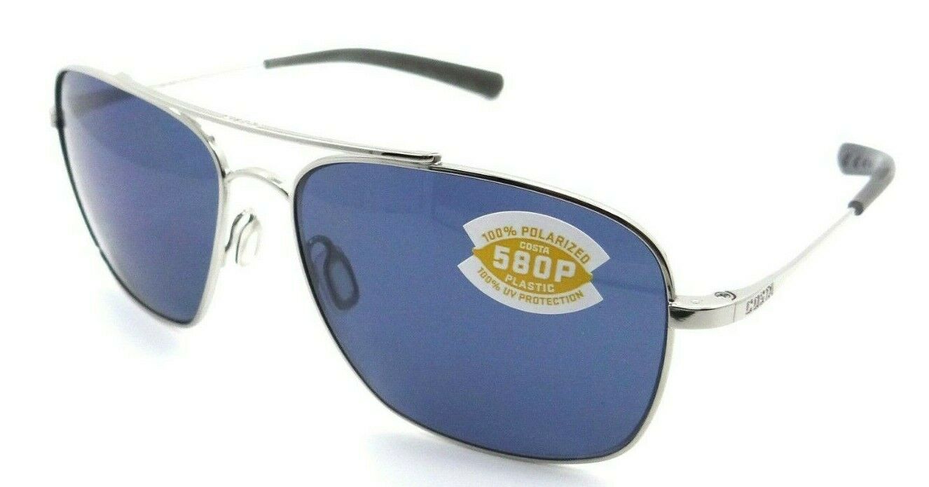 Costa Del Mar Sunglasses Canaveral CAN 21 OGP Shiny Palladium/Gray 580P Titanium-097963664059-classypw.com-1