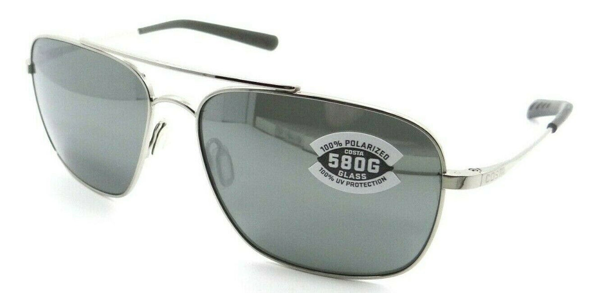 Costa Del Mar Sunglasses Canaveral Shiny Palladium / Gray Silver Mirror 580G-097963664066-classypw.com-1