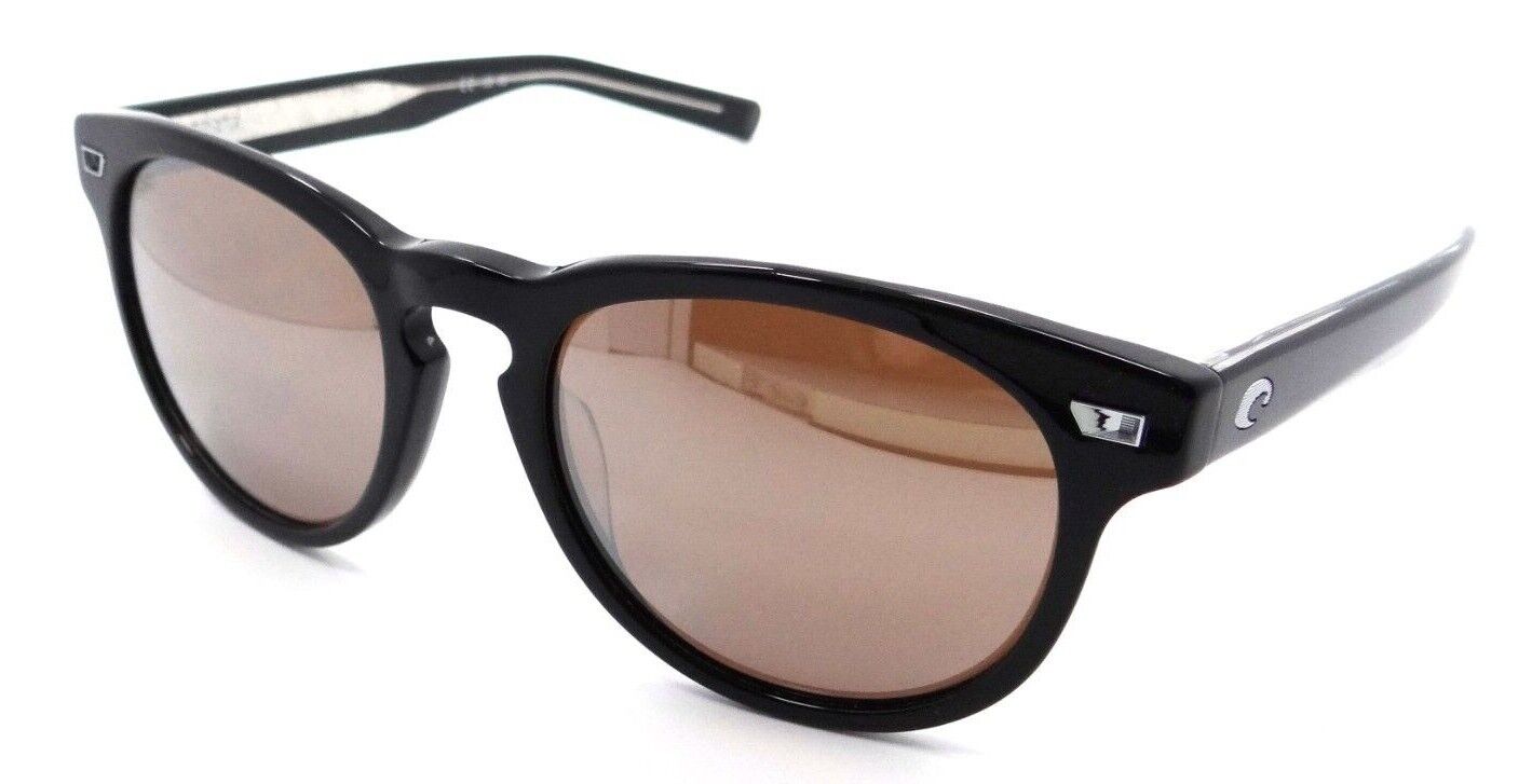 Costa Del Mar Sunglasses Del Mar Shiny Black / Copper Silver Mirror 580G Glass-097963776349-classypw.com-1