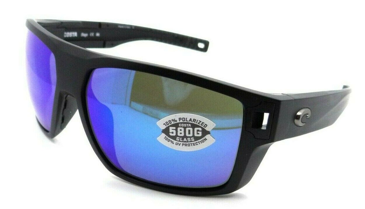 Costa Del Mar Sunglasses Diego 62-14-113 Matte Black / Blue Mirror 580G Glass-0097963837569-classypw.com-1
