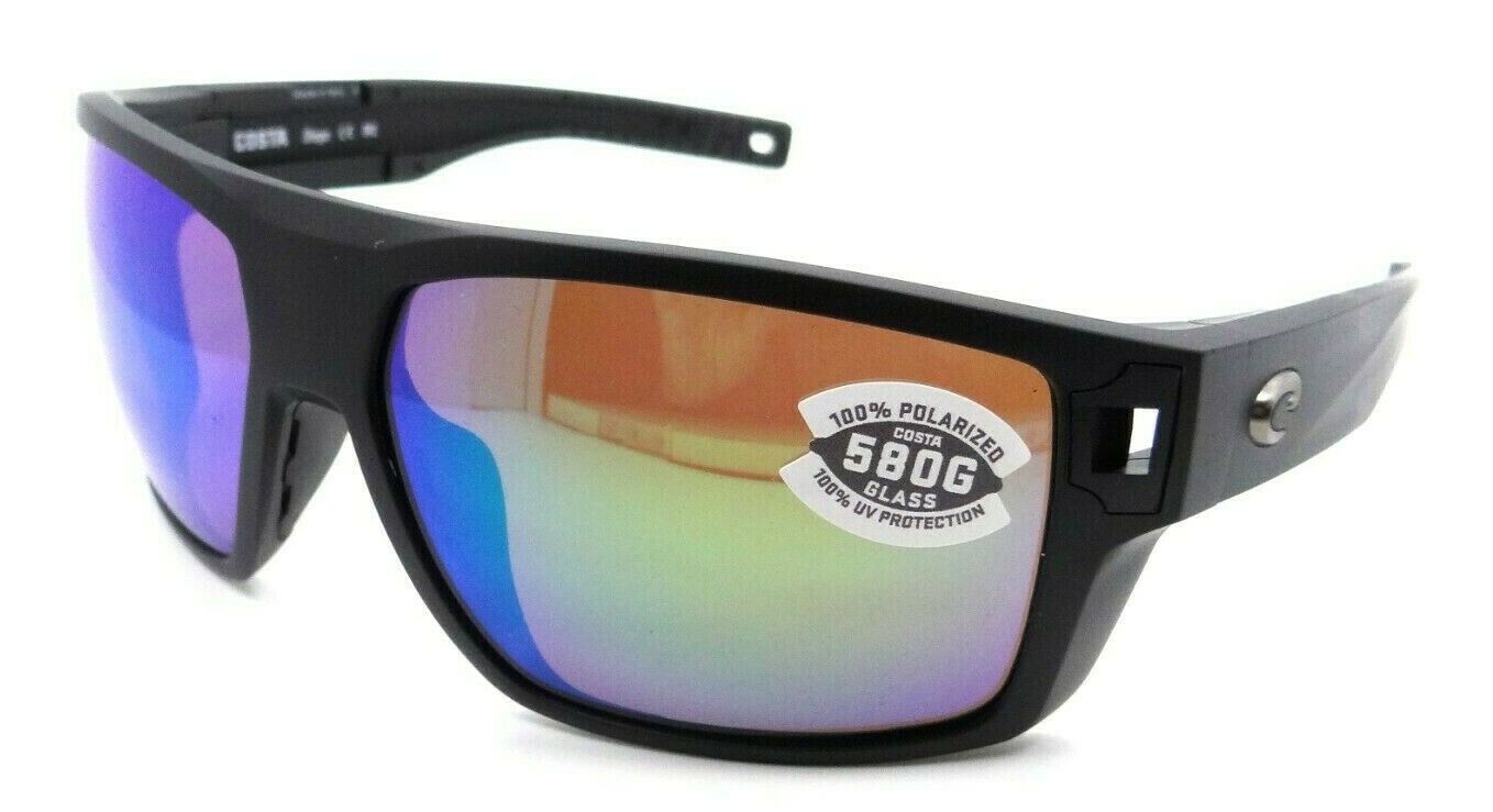 Costa Del Mar Sunglasses Diego 62-14-113 Matte Black / Green Mirror 580G Glass-0097963837613-classypw.com-1