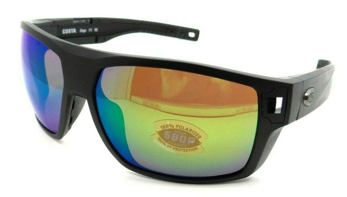 Costa Del Mar Sunglasses Diego 62-14-113 Matte Black / Green Mirror 580P-0097963837620-classypw.com-1