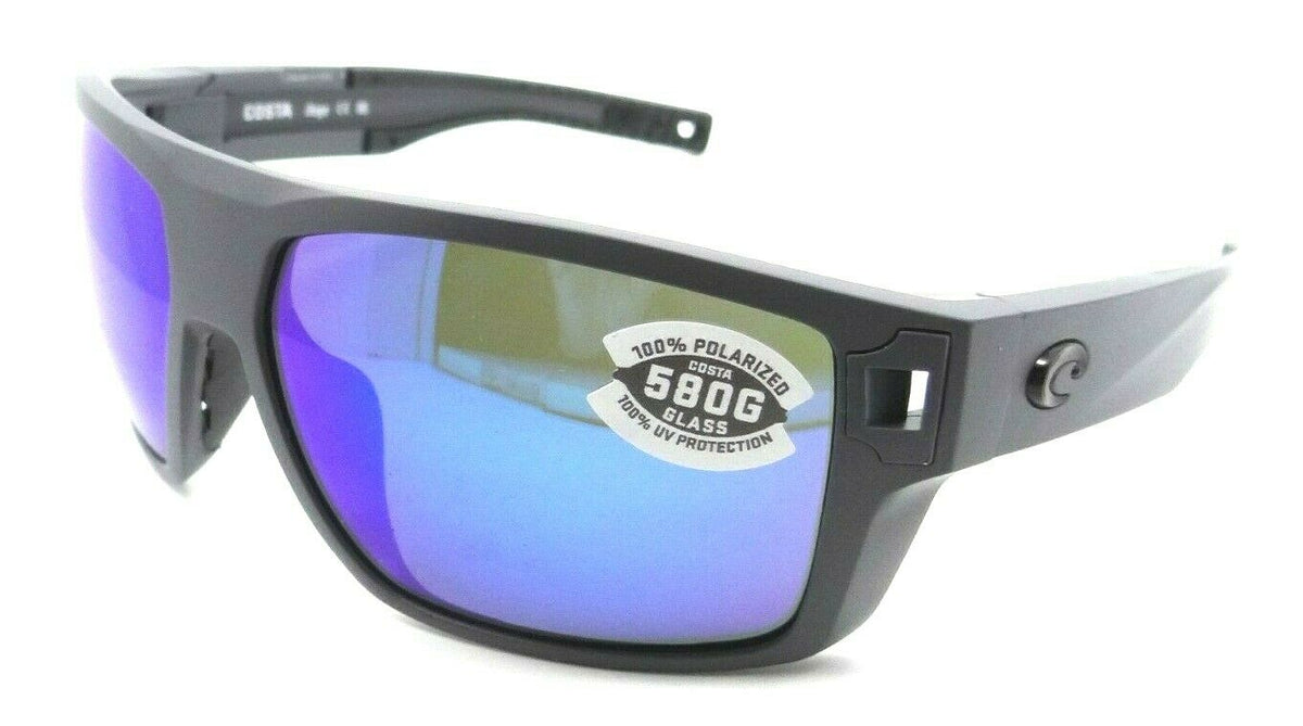 Costa Del Mar Sunglasses Diego 62-14-113 Matte Gray / Blue Mirror 580G Glass-0097963837736-classypw.com-1