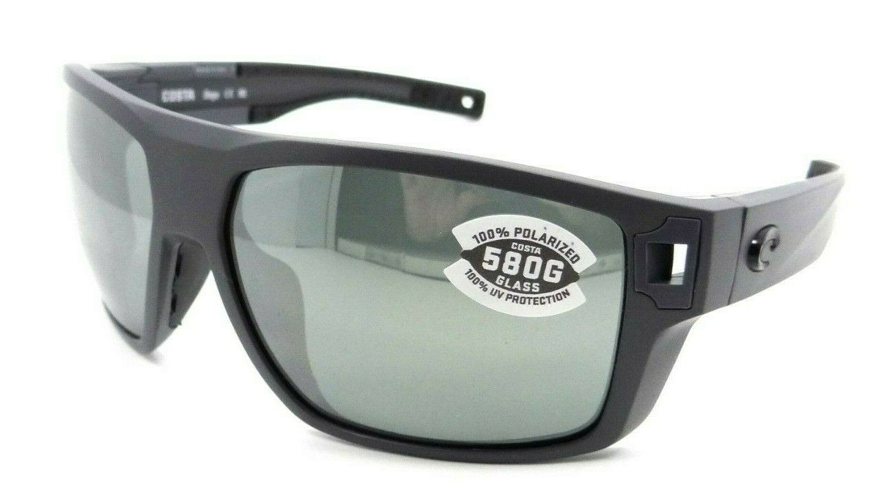 Costa Del Mar Sunglasses Diego 62-14-113 Matte Gray / Gray Silver Mirror 580G-0097963837798-classypw.com-1