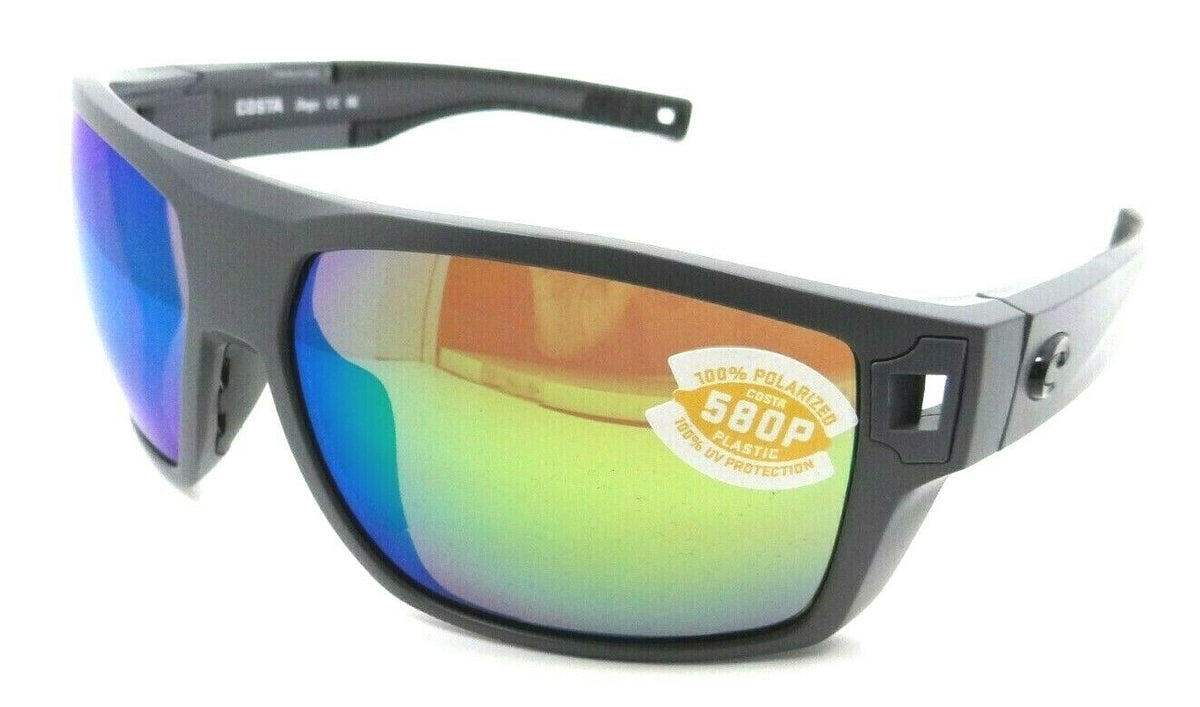 Costa Del Mar Sunglasses Diego 62-14-113 Matte Gray / Green Mirror 580P-097963837774-classypw.com-1