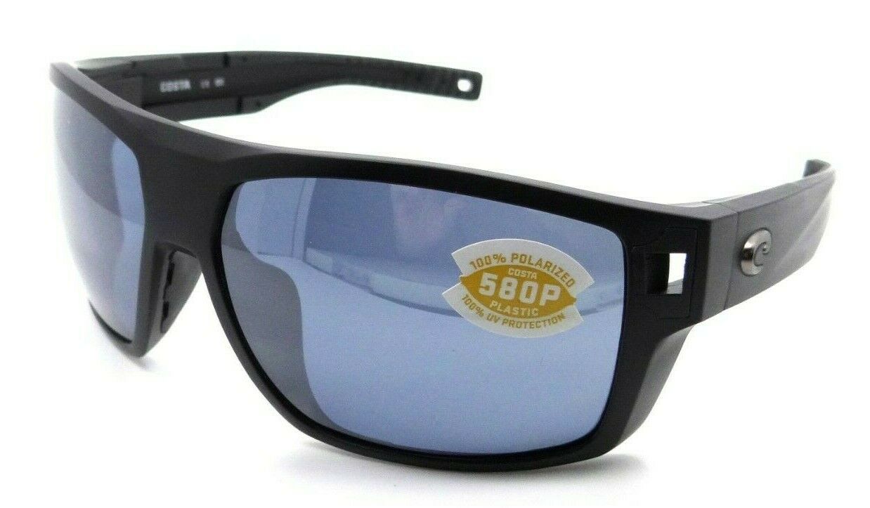 Costa Del Mar Sunglasses Diego 62-15-117 Matte Black / Gray Silver Mirror 580P-097963874144-classypw.com-1
