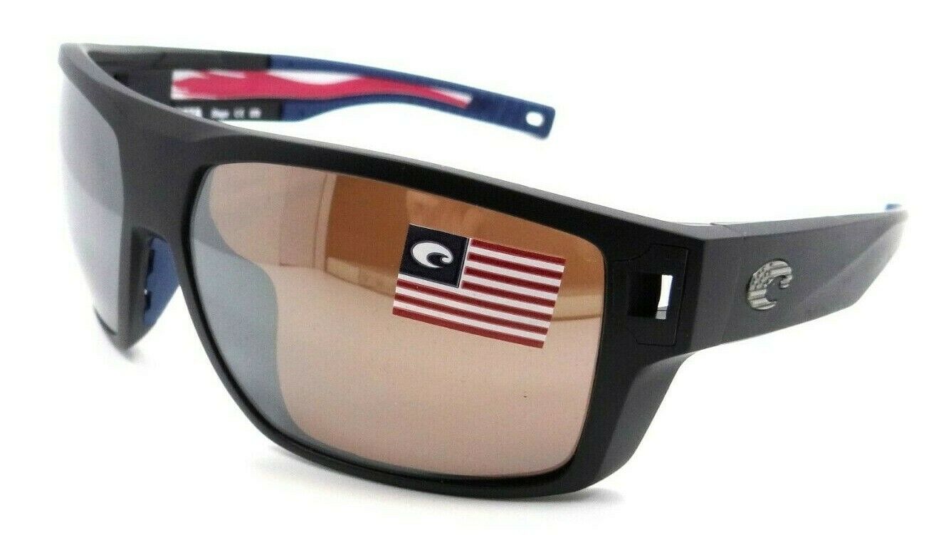 Costa Del Mar Sunglasses Diego 62-15-117 Matte USA Black / Silver Mirror 580G-097963855808-classypw.com-1